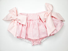 Load image into Gallery viewer, Polka-Dot Pink Skirted Bloomeres