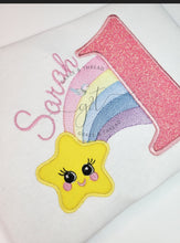 Load image into Gallery viewer, Rainbow Custom Birtday Playsuit