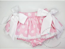 Load image into Gallery viewer, Red & White Polkadot Skirted Bloomers