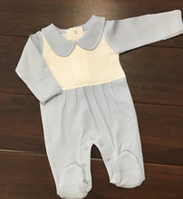 Load image into Gallery viewer, Light Blue bib style Footie