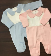 Load image into Gallery viewer, Light Blue bib style Footie