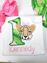 Load image into Gallery viewer, Cheetah Wild one Birthday Shirt
