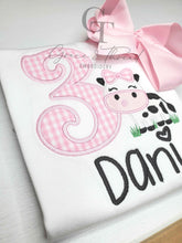 Load image into Gallery viewer, Cow Farm Applique Shirt