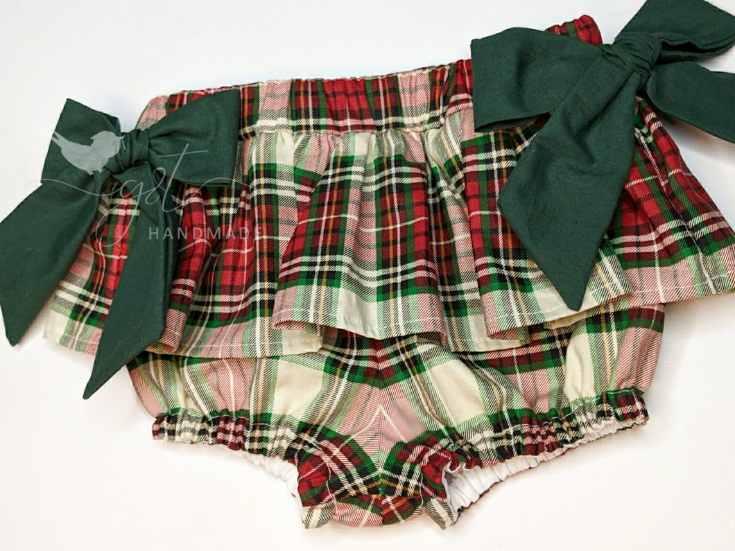 Christmas Plaid Skirted Bloomer