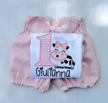 Load image into Gallery viewer, Cow Farm Applique Shirt
