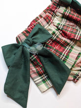 Load image into Gallery viewer, Christmas Skirt,Skirted Bloomers,Christmas outfit,Skirted christmas Bummies Bloomer,Bows,Toddler Skirt,Baby Girl Skirt,toddler,baby&#39;s first

