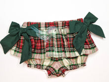 Load image into Gallery viewer, Christmas Skirt,Skirted Bloomers,Christmas outfit,Skirted christmas Bummies Bloomer,Bows,Toddler Skirt,Baby Girl Skirt,toddler,baby&#39;s first

