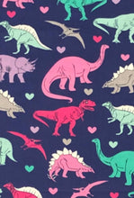Load image into Gallery viewer, Dino Applique Birthday Shirt, pink and purple dinos, custom Applique, Embroidered custom shirt, Number 2,can do any number, dino girl,pink
