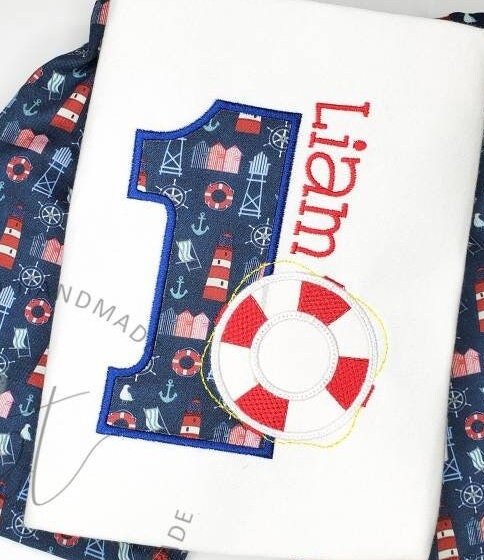 Nautical Birthday shirt, Applique Nautical Fabric, 1 nautical Boy, applique,boat, cruiser,lifeguard on duty,boys