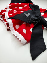 Load image into Gallery viewer, Red &amp; White Polkadot Skirted Bloomers
