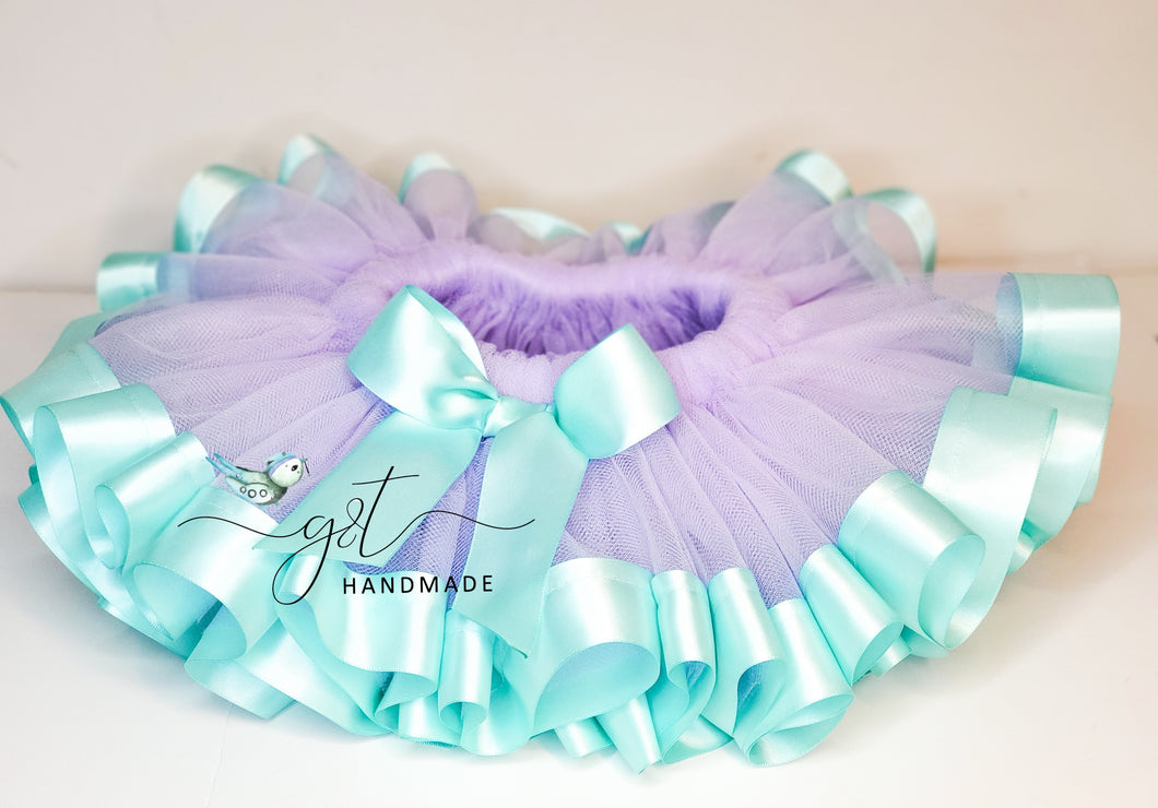 Mermaid Satin Ribbon trimmed tutu