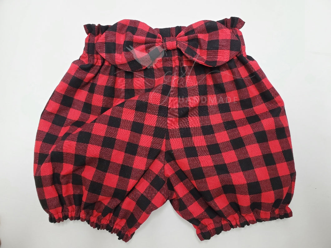 Red and Black Check High waisted Bloomers